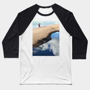 Couple and Seagulls Baseball T-Shirt